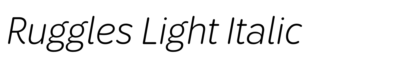 Ruggles Light Italic
